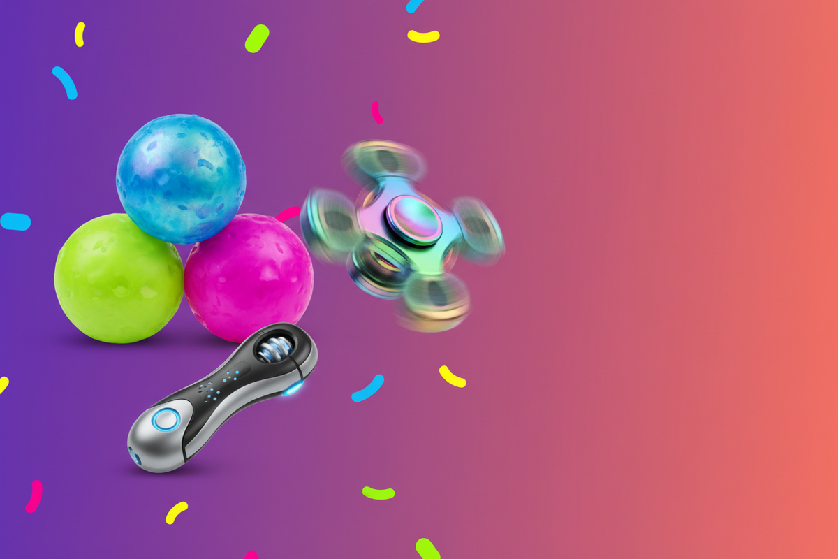 Trending toys collage banner