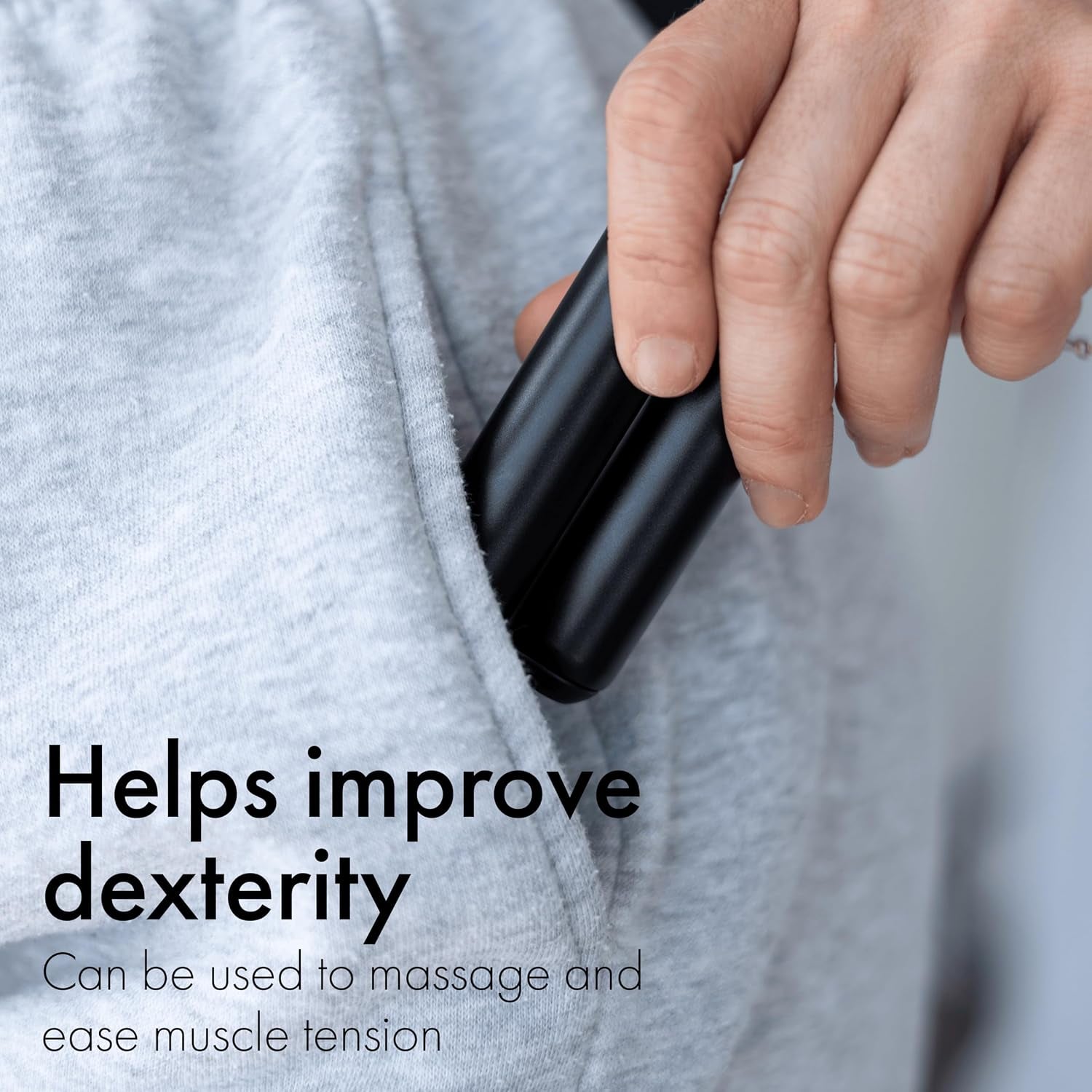 Roller - Handheld Fidget Toy for Adults | Help Relieve Stress, Anxiety, Tension | Promotes Focus, Clarity | Compact, Portable Design (Black, Junior Size - Aluminum)