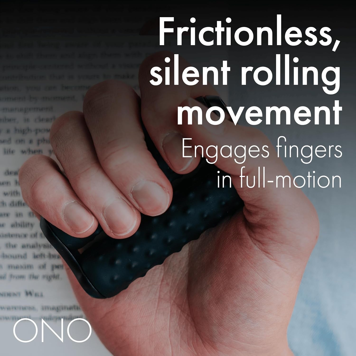 Roller - Handheld Fidget Toy for Adults | Help Relieve Stress, Anxiety, Tension | Promotes Focus, Clarity | Compact, Portable Design (Black, Full Size - Silicone)