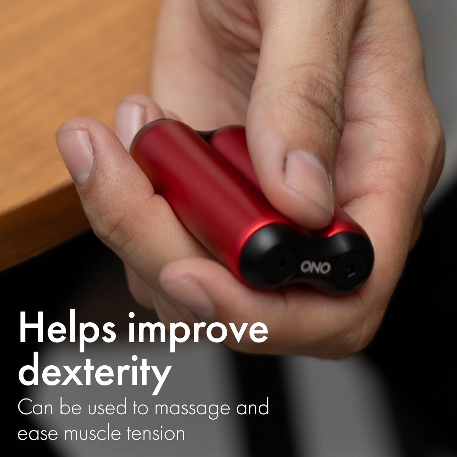 Roller - Handheld Fidget Toy for Adults | Help Relieve Stress, Anxiety, Tension | Promotes Focus, Clarity | Compact, Portable Design (Red, Junior Size - Aluminum)