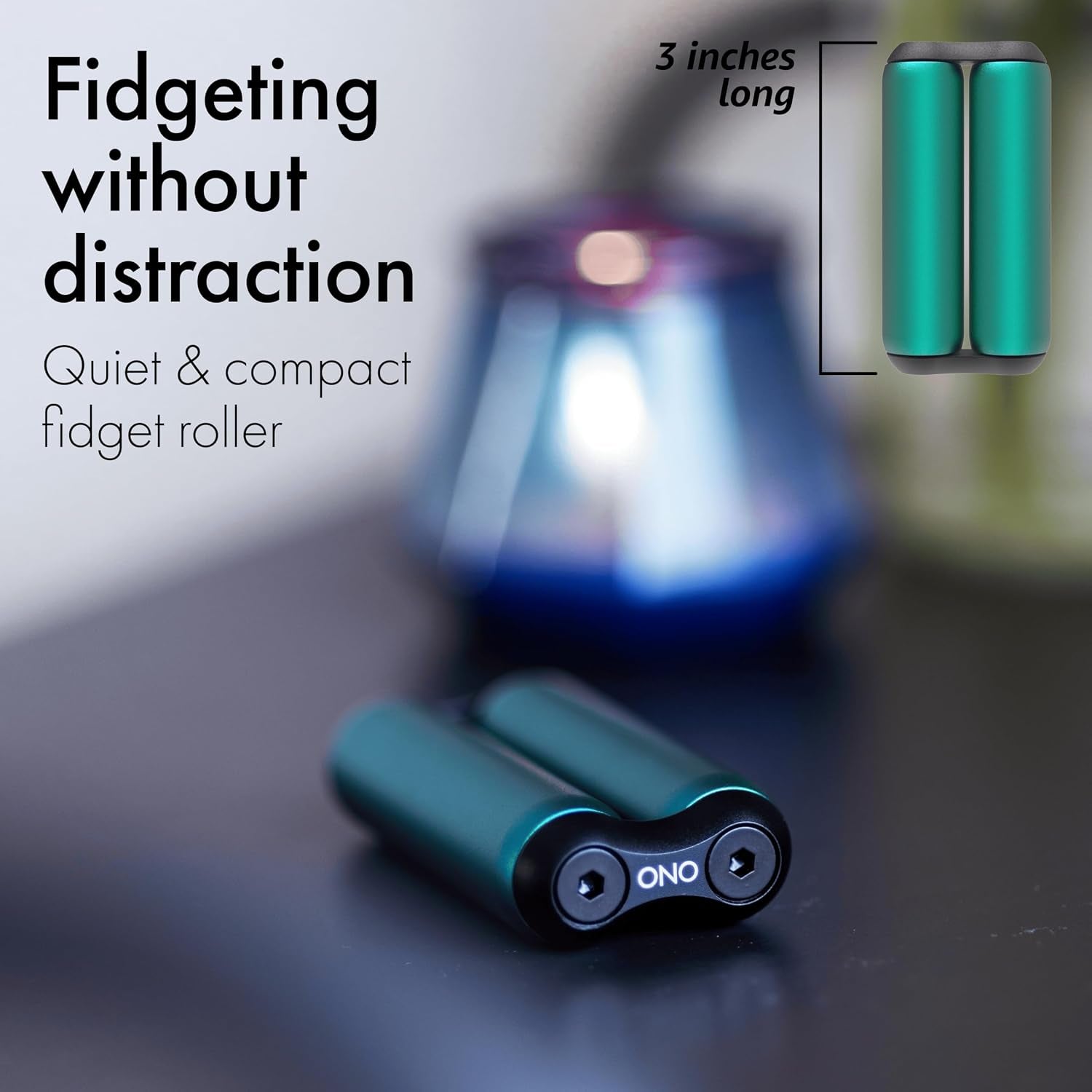Roller - Handheld Fidget Toy for Adults | Help Relieve Stress, Anxiety, Tension | Promotes Focus, Clarity | Compact, Portable Design (Teal, Junior Size - Aluminum)