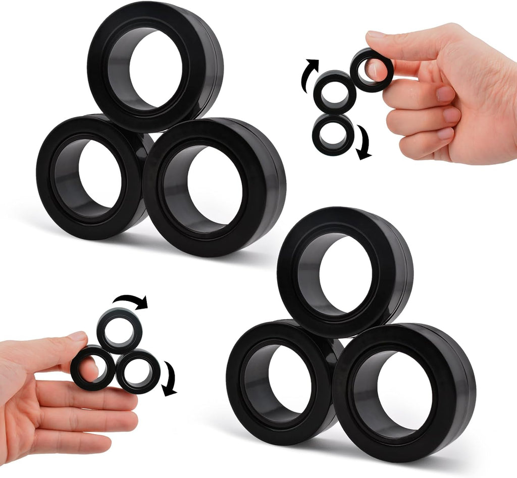 Magnetic Rings Fidget Set (6-Pack)