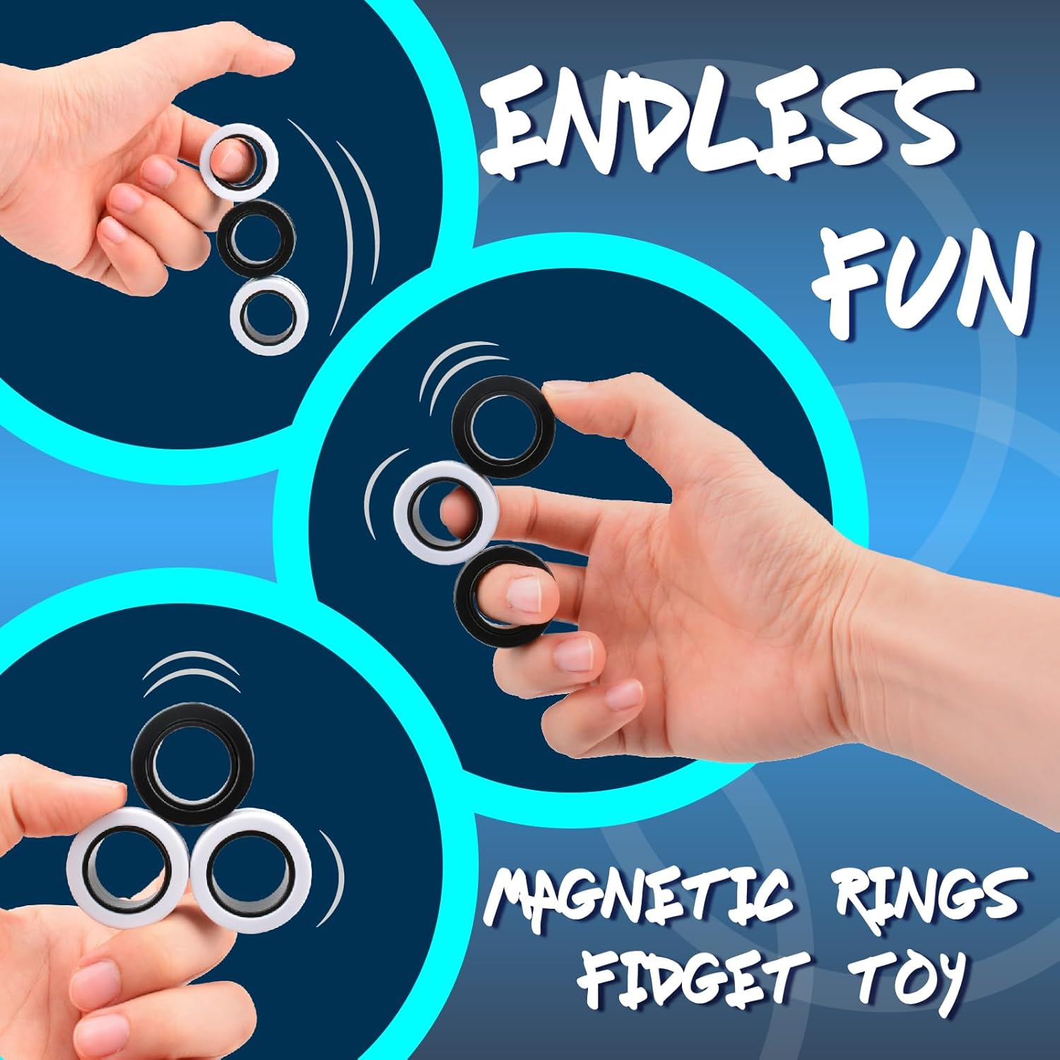 Magnetic Rings Fidget Set (6-Pack)
