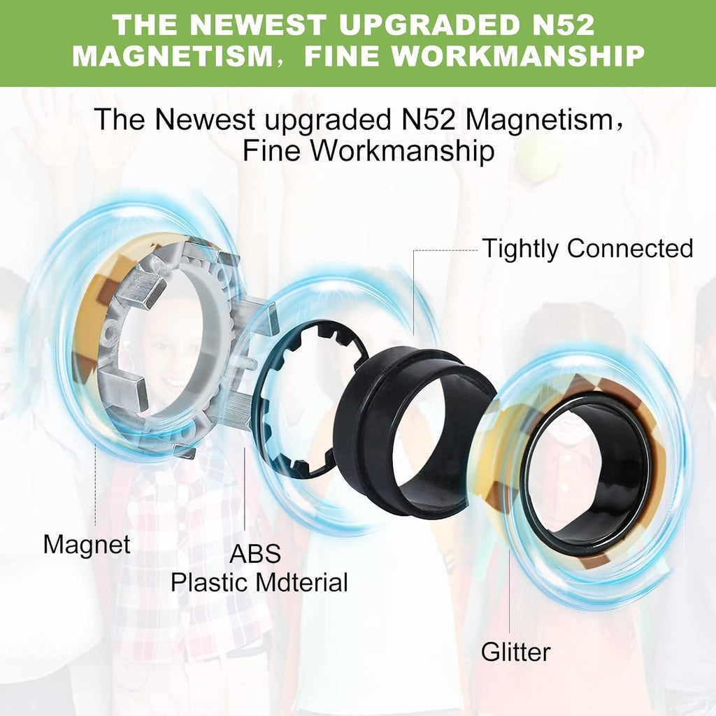 Magnetic Rings Fidget Set - Premium (12-Pack)