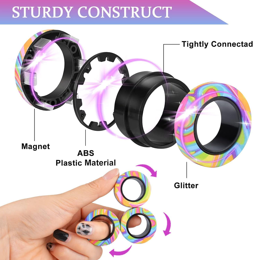 Magnetic Rings Fidget Set (9-Pack)