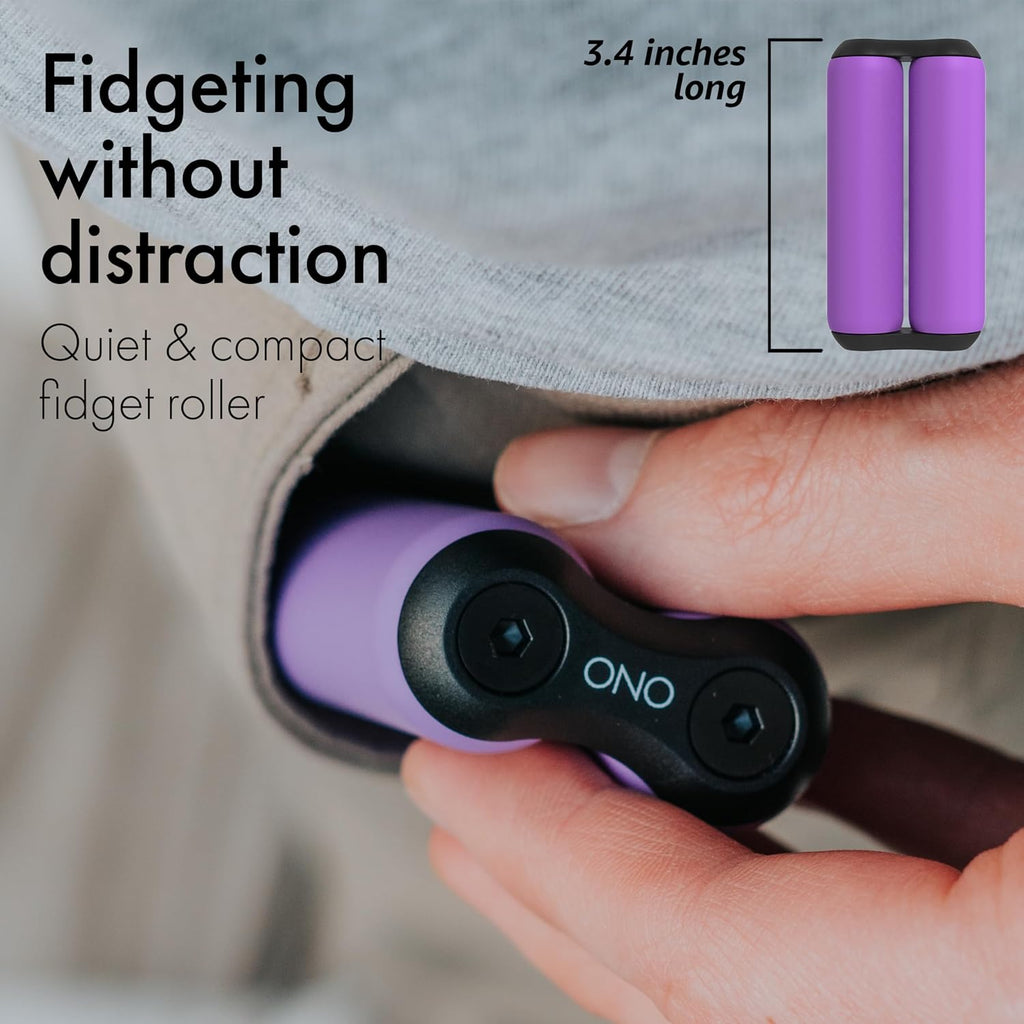 Roller - Handheld Fidget Toy for Adults | Help Relieve Stress, Anxiety, Tension | Promotes Focus, Clarity | Compact, Portable Design (Purple, Full Size - ABS Plastic)