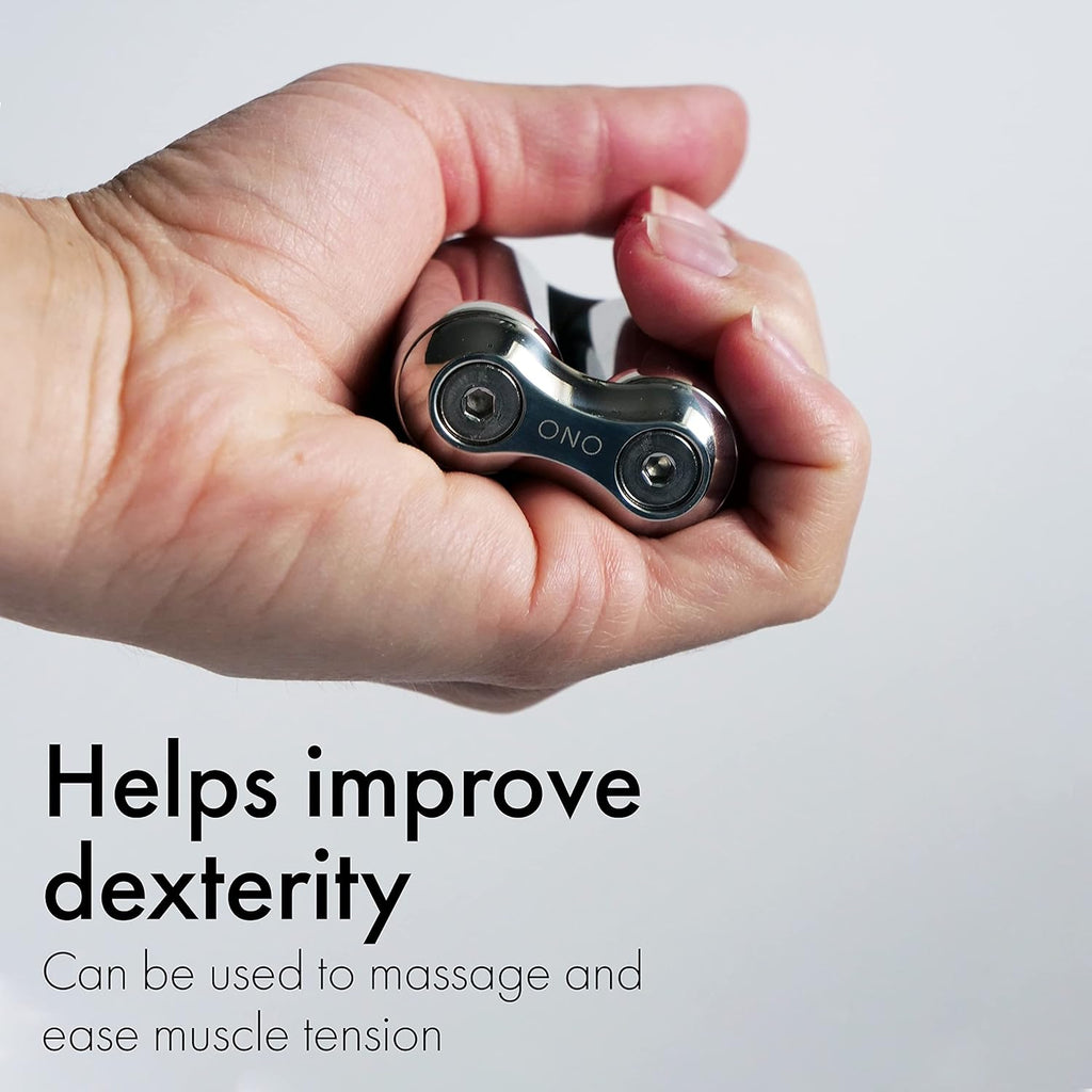 Roller - Handheld Fidget Toy for Adults | Help Relieve Stress, Anxiety, Tension | Promotes Focus, Clarity | Compact, Portable Design (Natural, Mini Size - Stainless Steel)