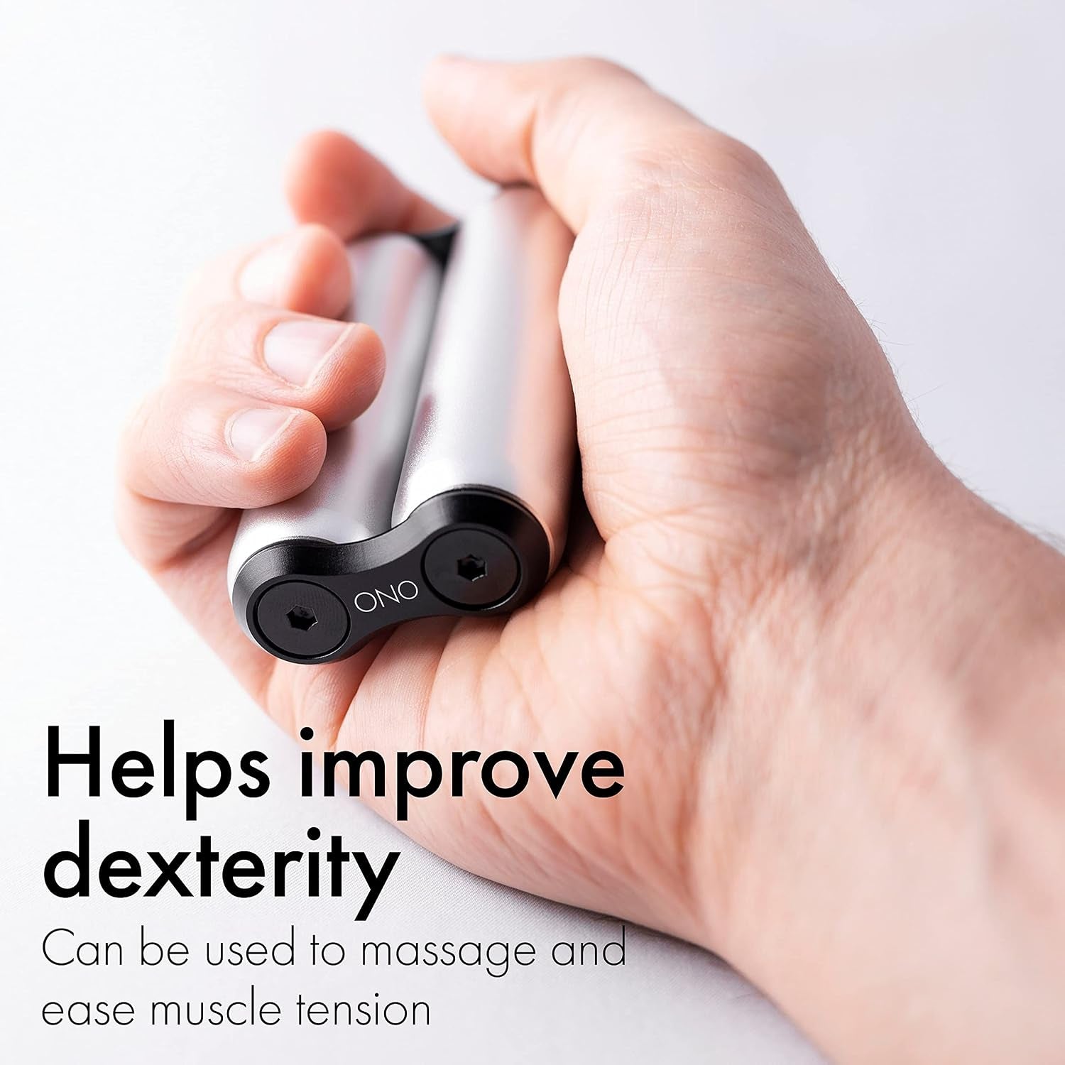 Roller - Handheld Fidget Toy for Adults | Help Relieve Stress, Anxiety, Tension | Promotes Focus, Clarity | Compact, Portable Design (Grey, Full Size - Aluminum)