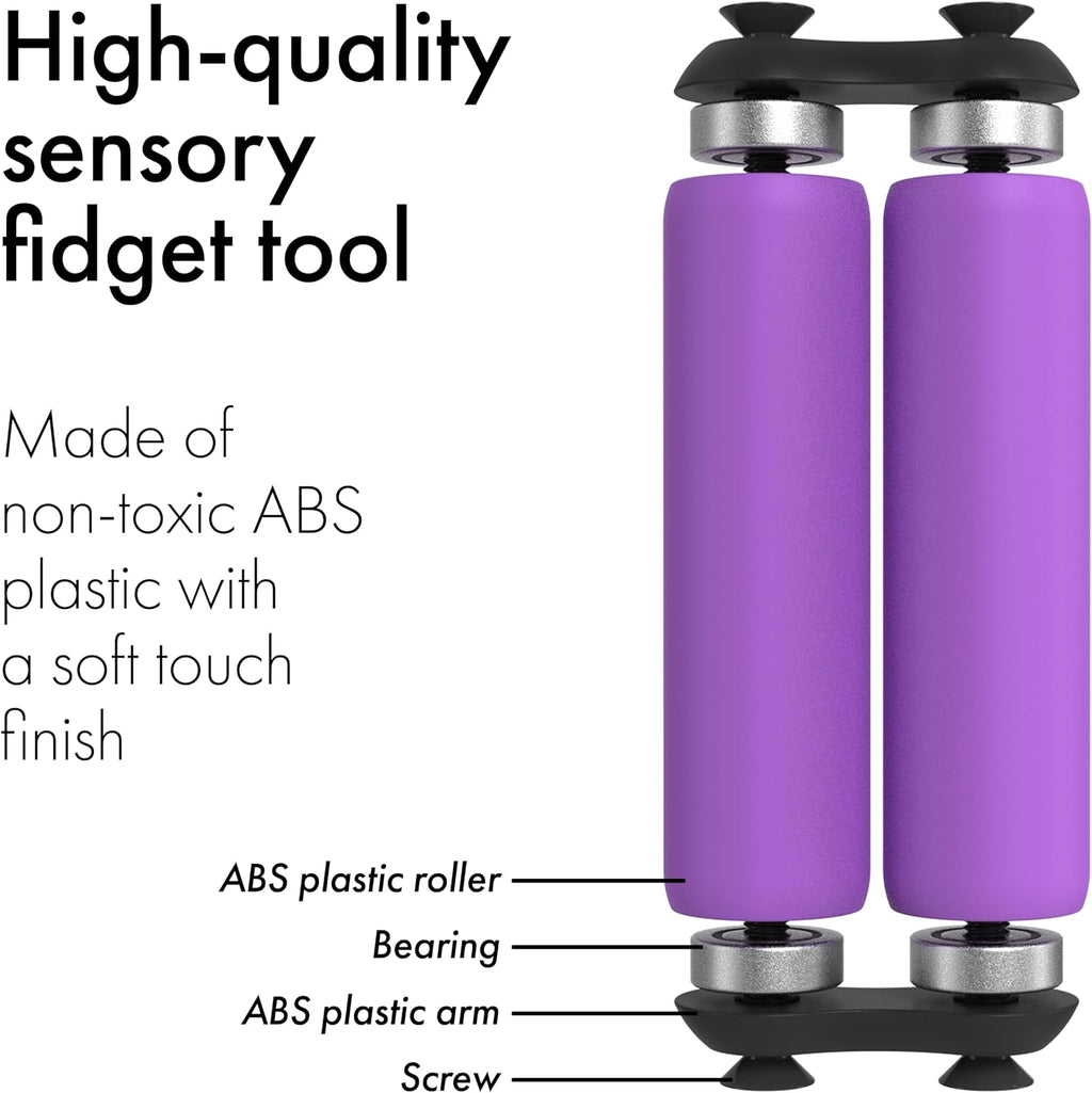 Roller - Handheld Fidget Toy for Adults | Help Relieve Stress, Anxiety, Tension | Promotes Focus, Clarity | Compact, Portable Design (Purple, Full Size - ABS Plastic)