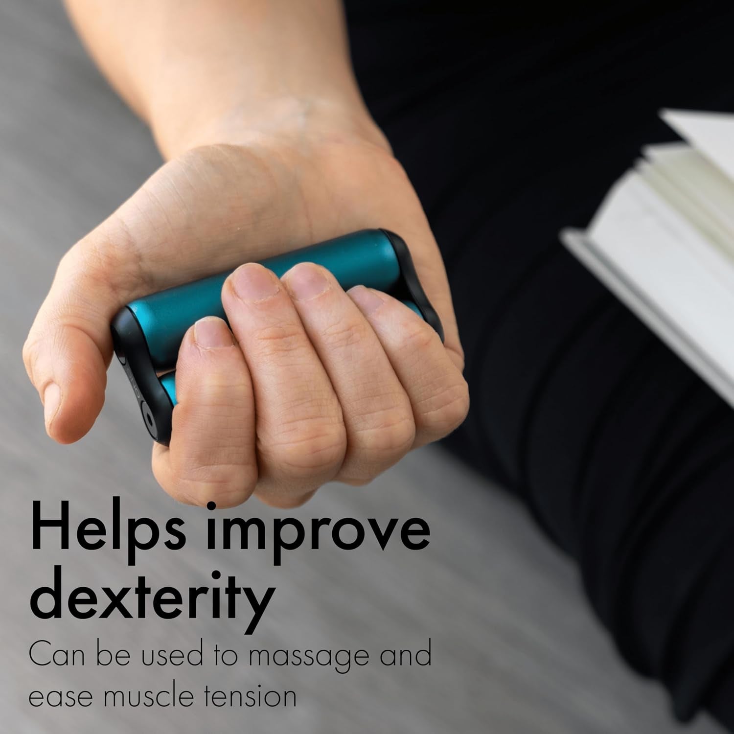 Roller - Handheld Fidget Toy for Adults | Help Relieve Stress, Anxiety, Tension | Promotes Focus, Clarity | Compact, Portable Design (Teal, Junior Size - Aluminum)
